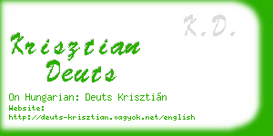 krisztian deuts business card
